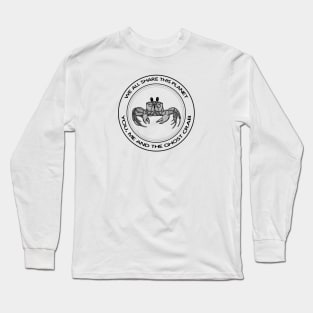 Ghost Crab - We All Share This Planet - animal design on white Long Sleeve T-Shirt